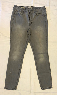 Universal Thread Women's Gray Denim Skinny Jeans High Rise 5-Pocket Sz 8