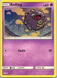 Koffing 28/68 Common Hidden Fates Pokémon TCG