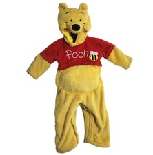 Disney Baby Winnie The Pooh Costume Romper Hooded Plush Sz 6-12 Months Halloween