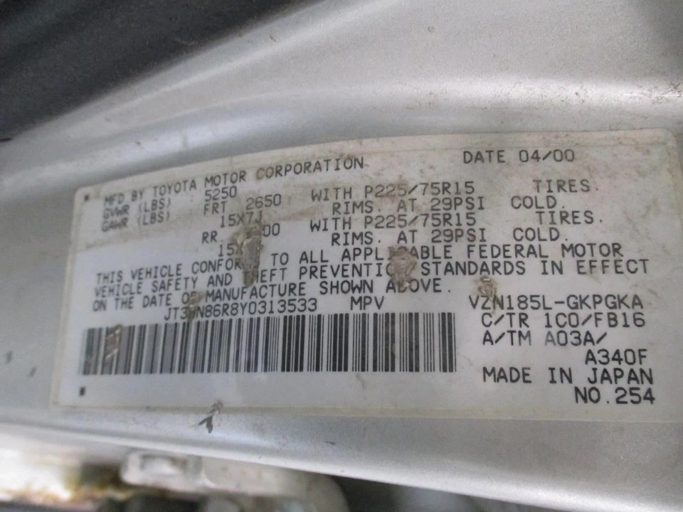 Toyota 4 Runner 2000 Roof Glass 6320135040 0881 - Изображение 3 из 4