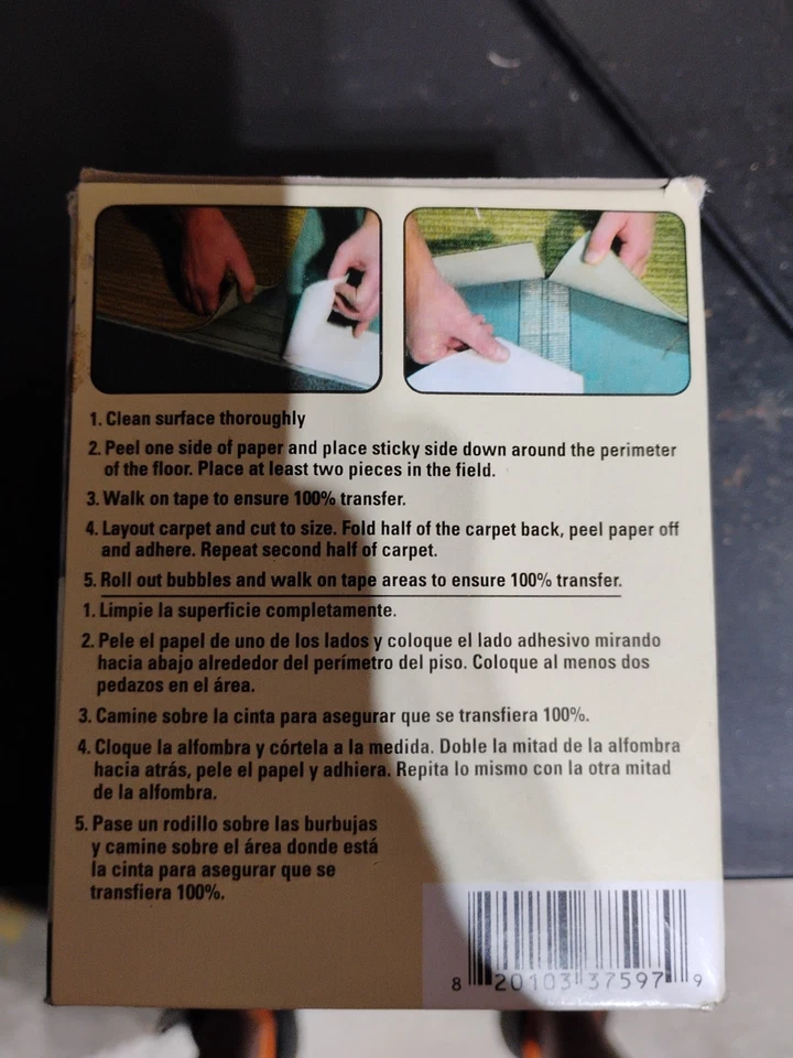 Fita dupla face Roberts, fita de costura de tapete interna, externa - Imagem 2 de 4