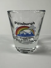 Vintage Pittsburgh Rainbow Shot Glass Jigger Barware My Kind of Town LBGTQ