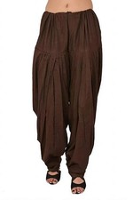 Women Cotton Indian Salwar Regular Fit Bollywood Pants Regular Brown