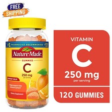 Nature Made Vitamin C 250 mg Per Serving Gummies, Dietary Supplement, 120 Count