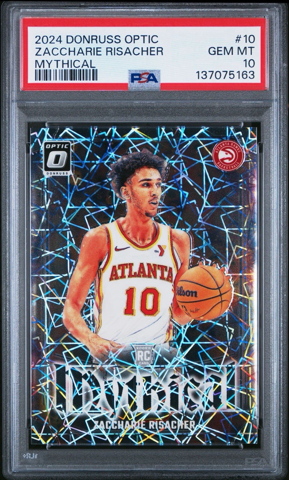 2024 PANINI DONRUSS OPTIC #10 ZACCHARIE RISACHER PSA 10 ROOKIE RC MYTHICAL SSP