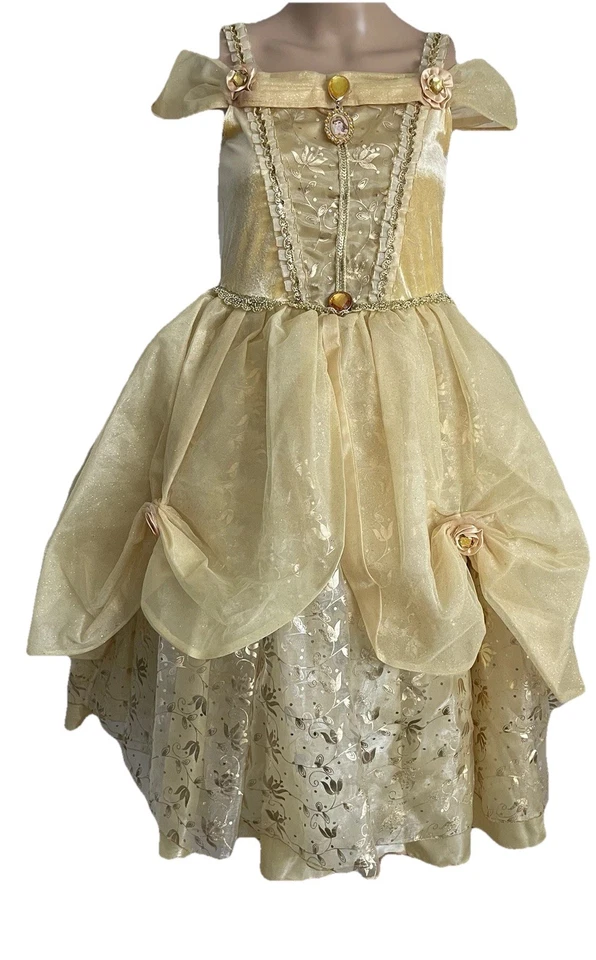Disney Store Belle Costume Beauty The Beast Dress Child Size L 10 Yellow Gown V2 - Image 3 of 4