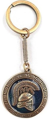Key Ring Ancient Spartan Helmet   Coin Shield  300  Style with Lambda (610-21)