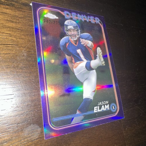 Jason Elam 2024 Topps Chrome Purple Refractor #65 242/275 - Picture 4 of 6