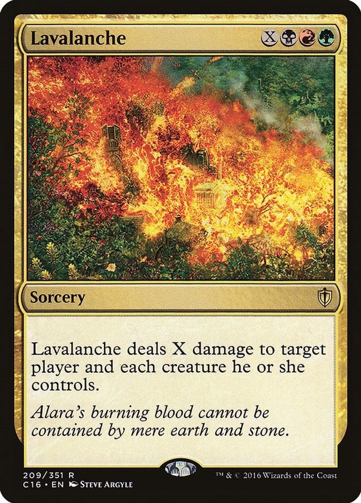 2016 Magic: The Gathering: Commander 2016 - Lavalanche (#209, R, Lightly Played)