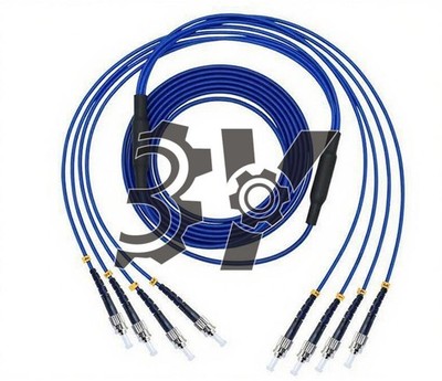 15M ST-ST UPC 4 Cores Armored Fiber Patch Cord SM 4 Strand Fiber Optic Cable