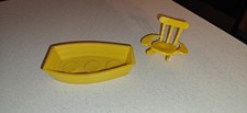 Vintage Hasbro Weebles Boat Camper Yellow Romper Room Rowboat Rocker