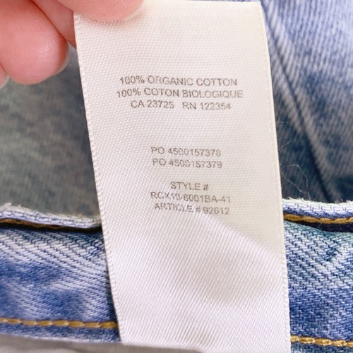 Denim Forum The BF High Rise Loose Straight Jeans 28 Distressed Organic Cotton - Picture 7 of 7
