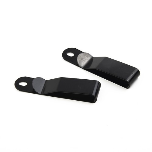 Steel Belt Clip Electroplating Matte Black Manganese Small Stainless Steel 2pcs - Picture 8 of 12