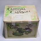 Vtg Glass Indiana Carnival Glass Iridescent Lime Green 8 Pc Vintage Glass
