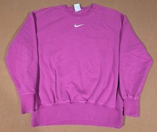 Vintage Nike Sweatshirt Center Swoosh Womens Small Oversized Magenta Crewneck XS