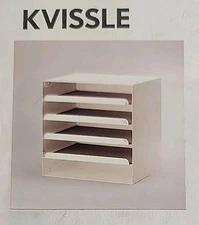 IKEA KVISSLE White Filing Letter Paper Organizer Desk Tray 701.980.31 NEW NIB