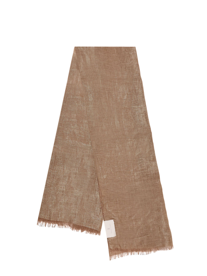 BRUNELLO CUCINELLI Beige Linen Scarf New