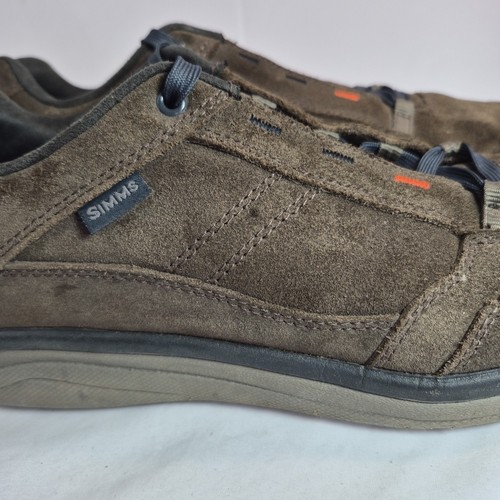 Simms Schuhe Herren Größe 12 Westshore Leder Hickory braun Wildleder Fliegenfischen Spitze - Bild 11 von 16