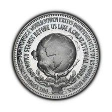 UNITED STATES. 1968, Medal, Silver - Einstein, Atomic Bomb World Hands Book Tree