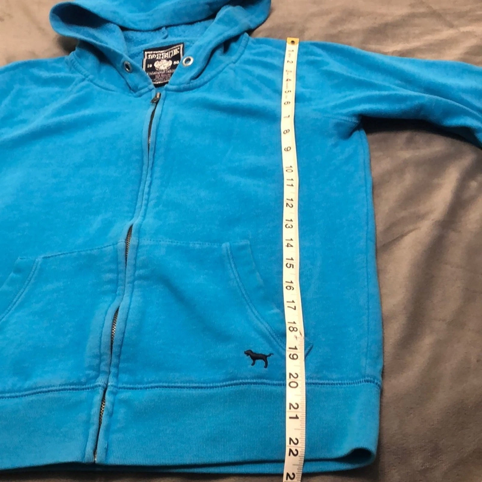 UNDERCOVER Giacca con cappuccio rosa Victoria's Secret blu turchese taglia media cuore pace