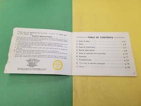 Golgo 13 - Top Secret Episode : NES / Nintendo - Manual Only