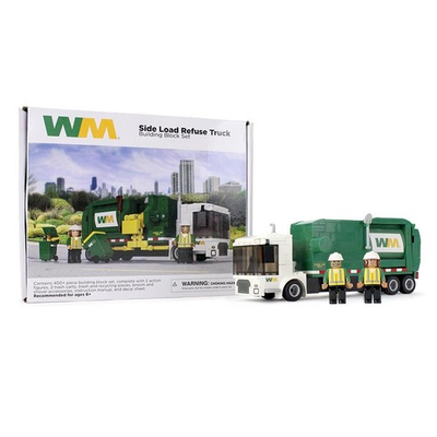 #ad First Gear Waste Management Side Load Garbage Truck Building Block Set 90 0640 $44.99