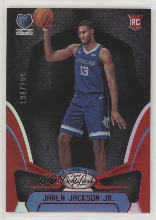 2018-19 Certified Mirror Red 184/299 Jaren Jackson Jr #154 Rookie RC 8ww