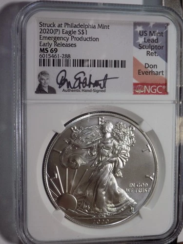 2020(P) Amer. Silver Eagle - NGC MS69 EMERGENCY PRODUCTION Philadelphia Mint