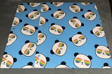 2 Cute Panda W/ Rainbow Glasses Folders by Eccolo -NEW. Paper W/2 Pockets.blue