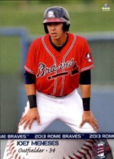 2013 Rome Braves Brandt #15 Joey Meneses Sinaloa Mexico MX Baseball Card