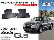 2009-2017 Audi Q5 Genuine OEM Rear Black Rubber Floor Mat Set  8R0061511041