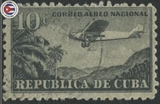 Spanish Caribbean #Mi89 Used 1931 Ford 4-AT Tri-Motor Mountain Palms [C13]