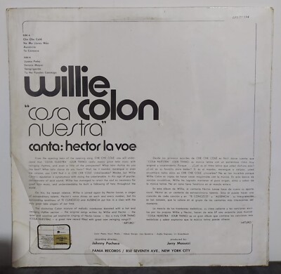Willie Colon - Cosa Nuestra- Canta: Hector Lavoe ‎– Salsa
