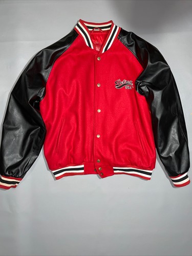 Vintage Detroit Steve & Barry’s Varsity Jacket Bomber Men’s M - Bild 1 von 12