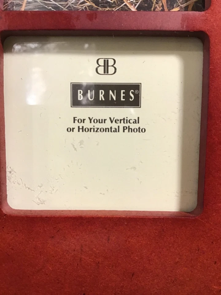 Marco de fotos vintage Burnes 11” x 9” 5, rojo y dorado muy bonito: Lendl Estate Foto 3 de 4