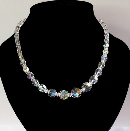 Vintage Single Strand Aurora Borealis Necklace - Picture 10 of 16