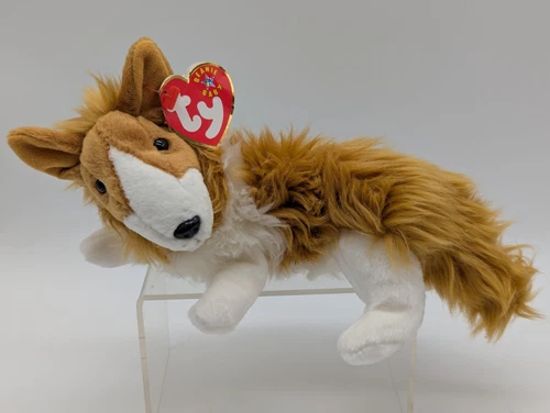 TY Beanie Baby "CASSIE" (7") Retired Collie Puppy Dog Vintage 2000