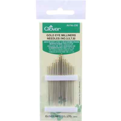 Clover Gold Eye Milliner Needles (No. 3-9) (16pk)