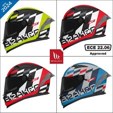 MT BRAKER SV FOSTER FULL FACE LIGHTWEIGHT MOTORCYCLE BIKE ECE22.06 CRASH HELMET
