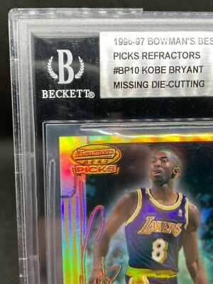 コービー・ブライアント1997 Bowman's Refractor 1996-1997 Bowman's Best Kobe Bryant Die-Cut Rookie Refractor