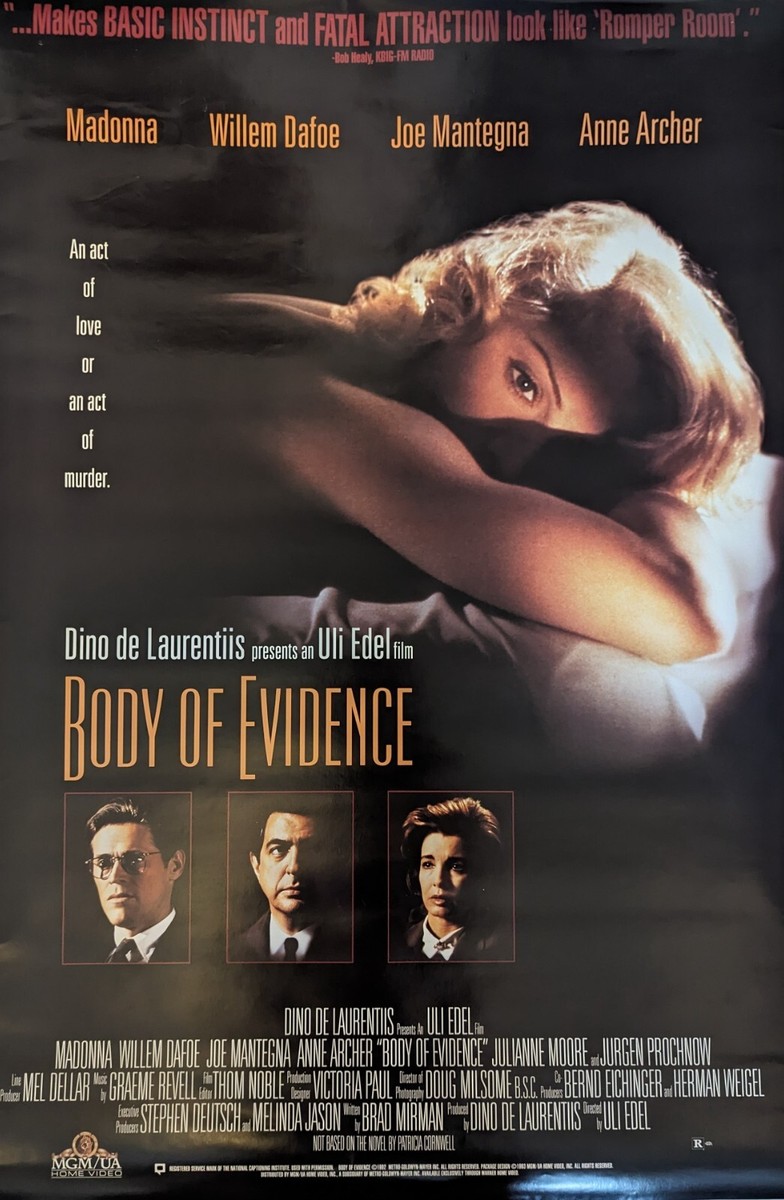 MOVIE POSTER ~ Body of Evidence 1993 24x36
