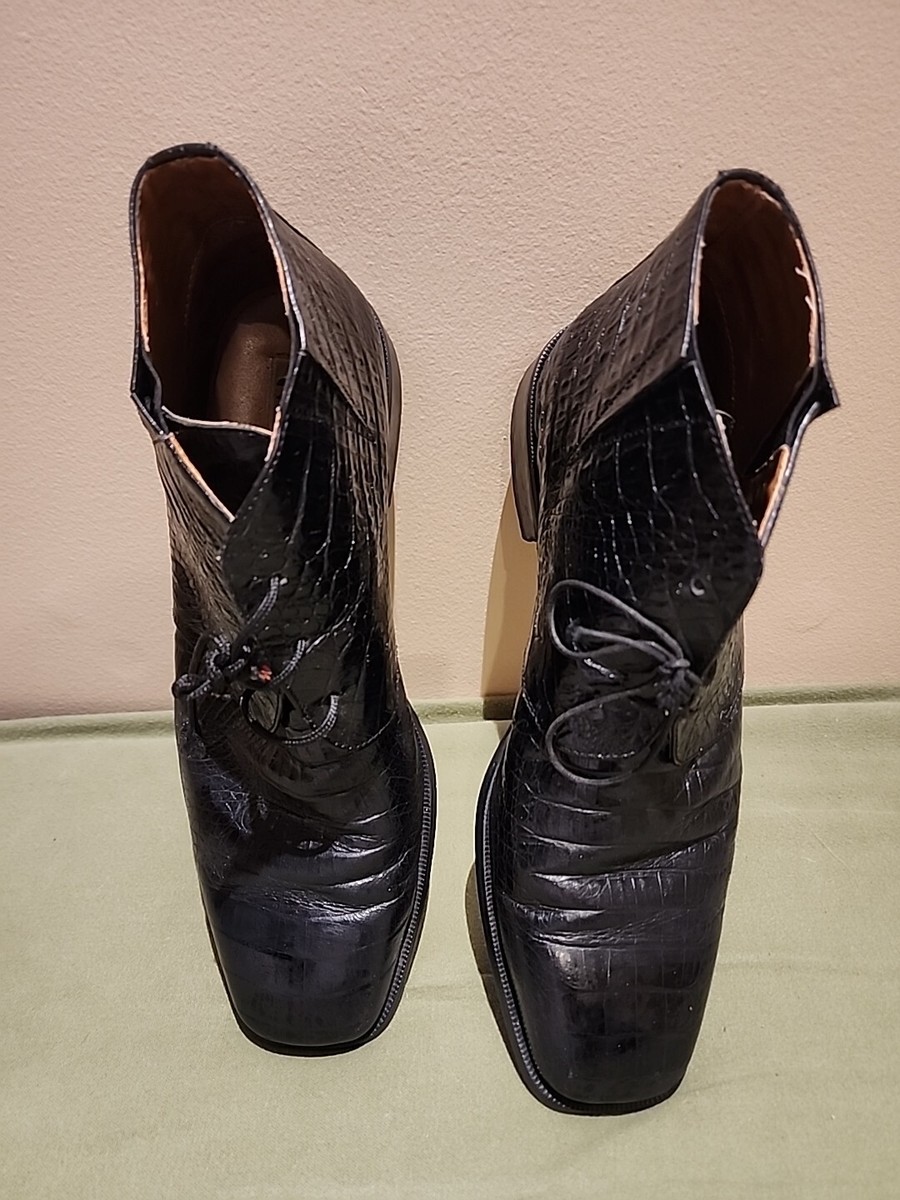 Marco Vicci Memphis Mens Croc Embossed Wingtip Oxford Dress 