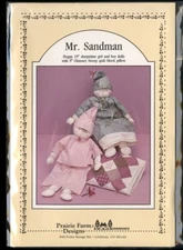 Prairie Farm Designs MR. SANDMAN Floppy 19" Dolls Quilt Blk Craft Sewing Pattern