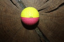 VINATGE PINK AND YELLOW PING EYE GOLF BALL MUST SEE  