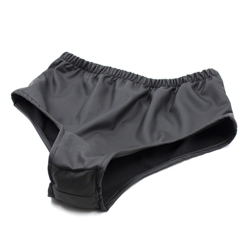 PU Leather Chastity Belt Panties with Plugs Underwear Binding - Picture 23 of 27