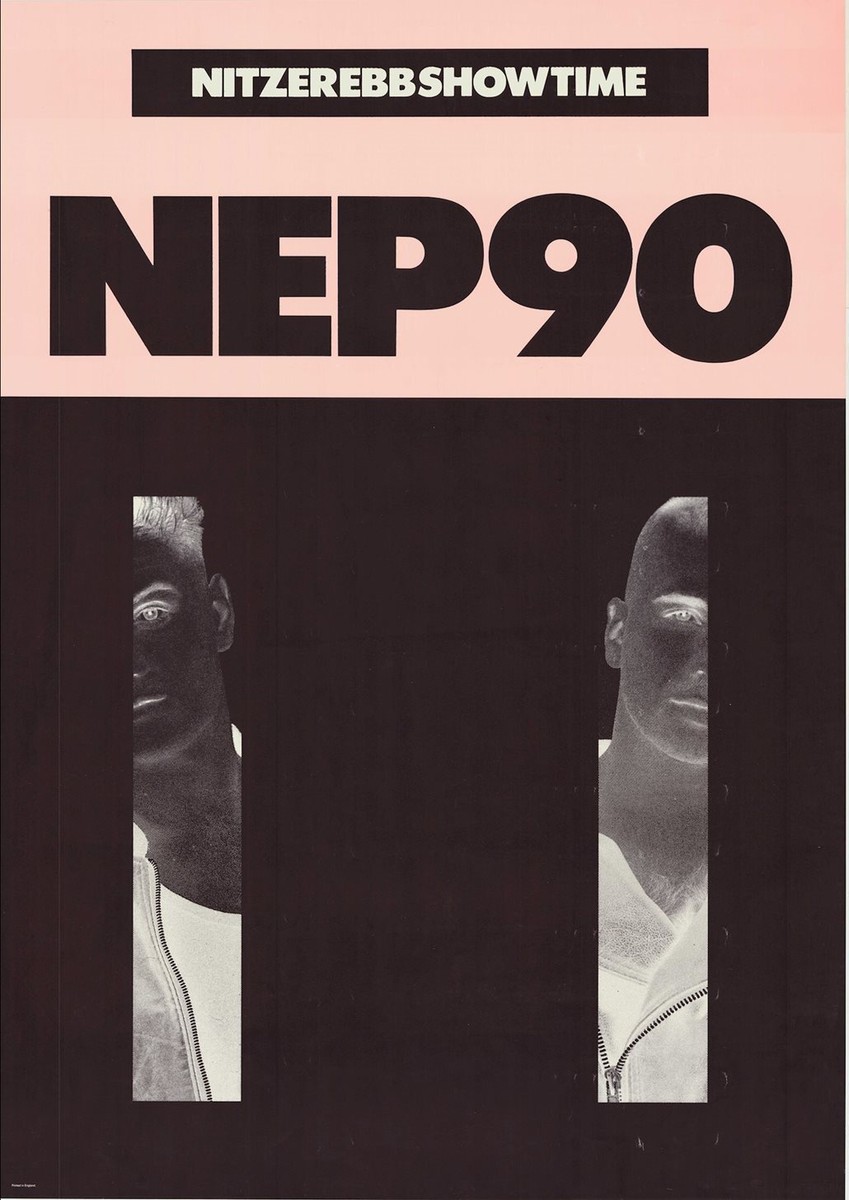Original Vintage 1990 Nitzer Ebb Showtime Nep 90 Poster 32 x