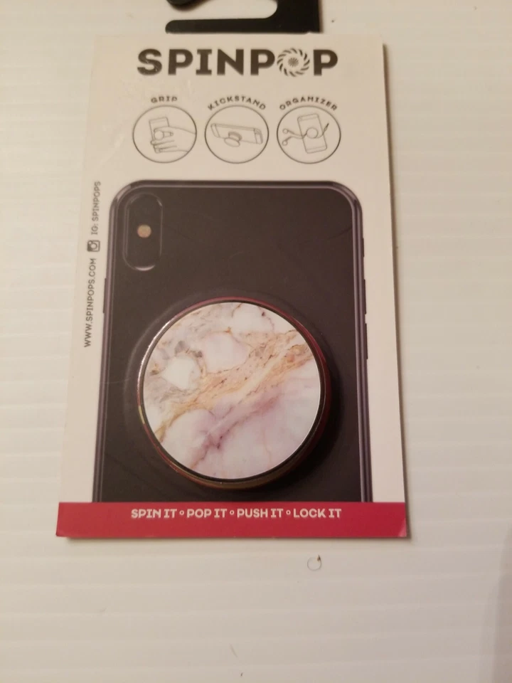 Spinpop Phone Holder Grip Kickstand Organizer color Marble New - Image 2 of 4