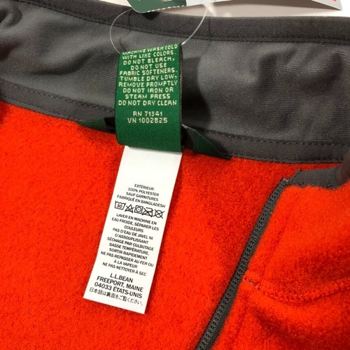 LL Bean Fleece Jacket Reflective Full Zip Boys Medium M 10/12 - Picture 5 of 5