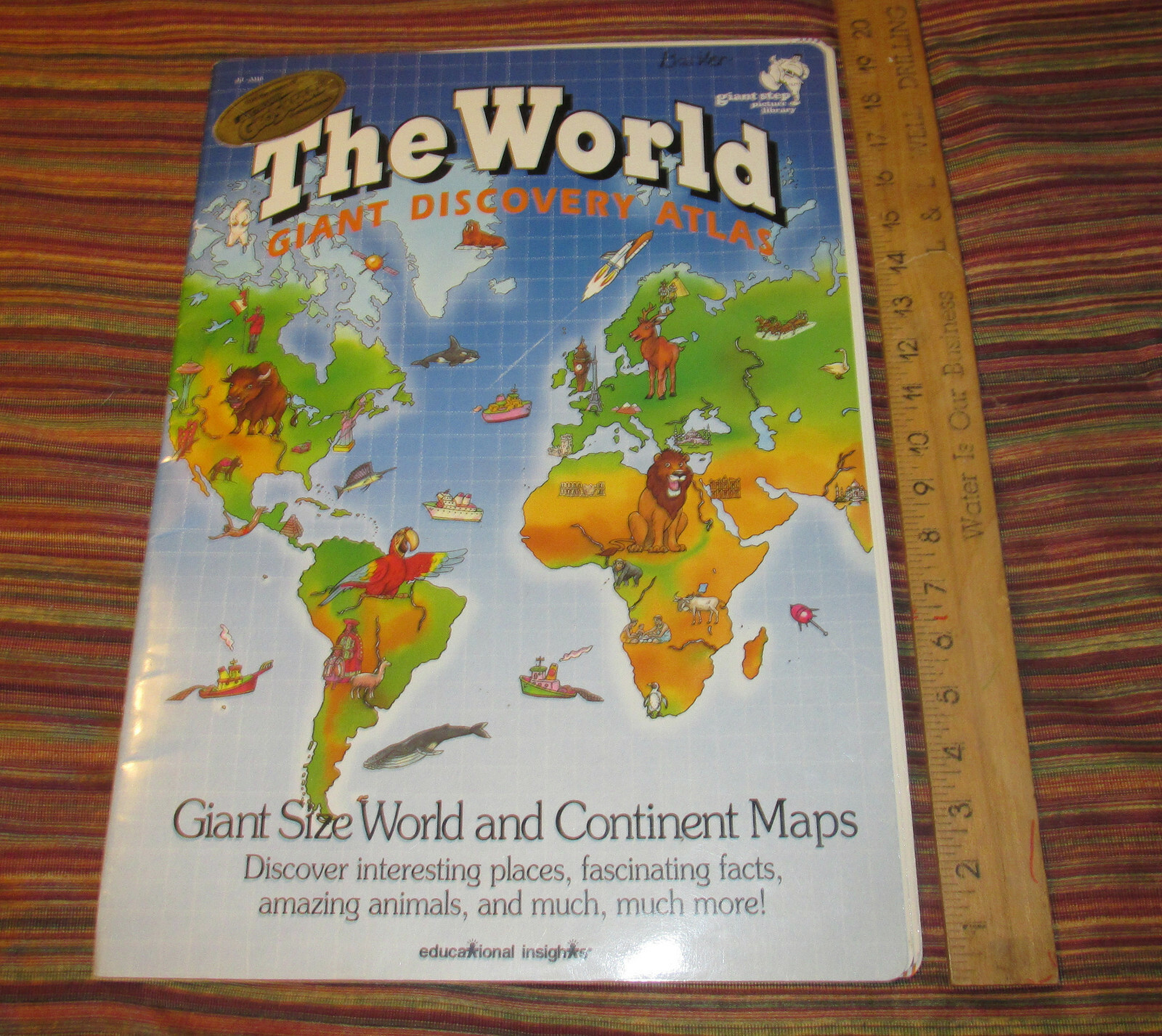 Geosafari Atlas Giant Size The World And Continents Maps Book Home School 1990 For Sale Online Ebay