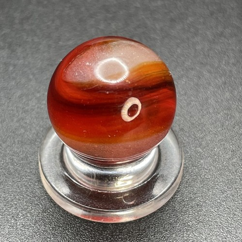 Hot Red Akro Ace Corkscrew Marble Vintage Marbles 0.591”